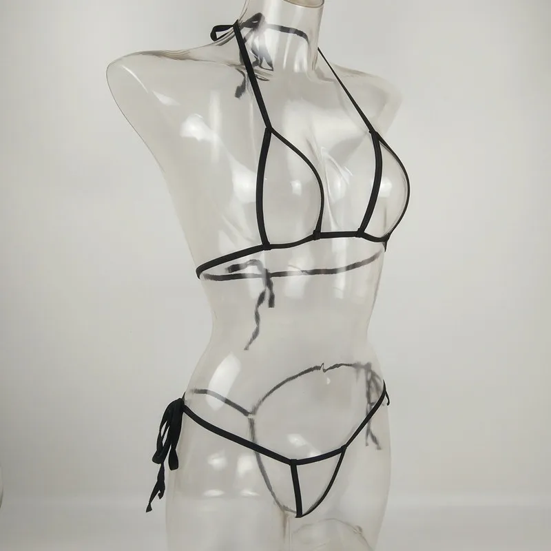 Сексуальный эротический мини микро бикини для женщин женский бандажный костюм с
