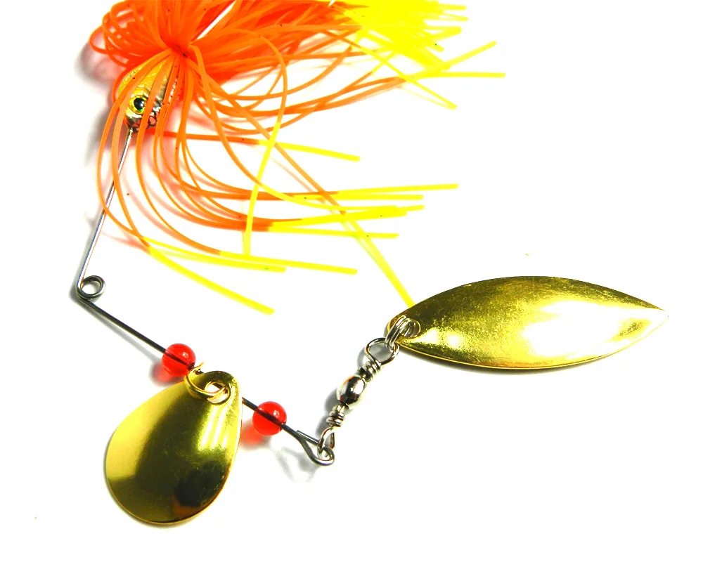 

HENGJIA 4pcs hard metal spinnerbaits wobblers artificial spinner spoons buzzbaits pike catfish pesca fishing tackles 14.8g