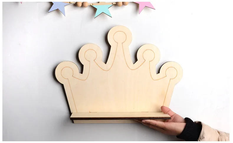 Nordic Ins Shelf Home Decoration Rack DIY Cartoon Wall Baby Room Hanging | Дом и сад