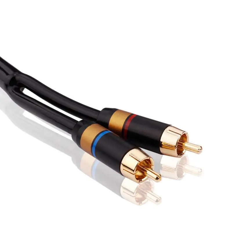 Аудиокабель Rca lotus Signal один Лотос поворота двойной лотос RCA на 2RCA | Электроника