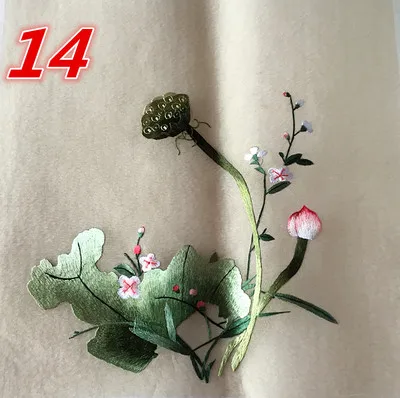 style14 Ручная работа, китайская шелковая вышивка, Сучжоу, искусство, двухсторонний узор, круглый, 20 см, для сумки, одежды, Ручной Веер, живопись, Декор, орнамент - Цвет: style14