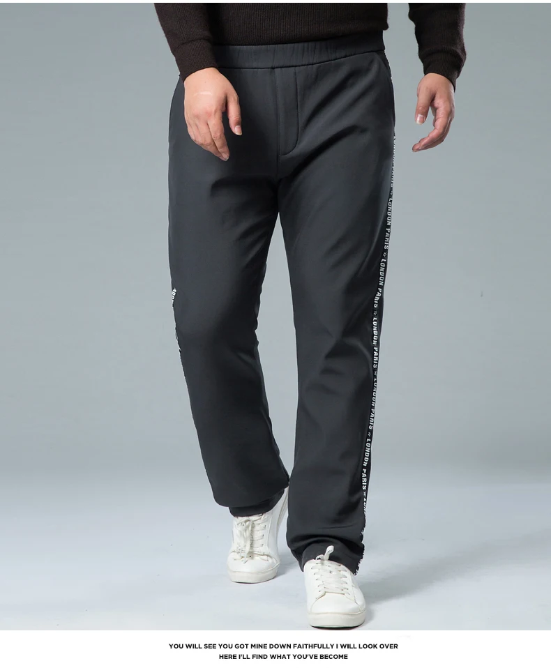 6XL 5XL Men Fleece Thick Pants Outside Winter Velvet Warm Thermal Mens Wool Sweatpants Heavyweight Zipper Trousers male joggers