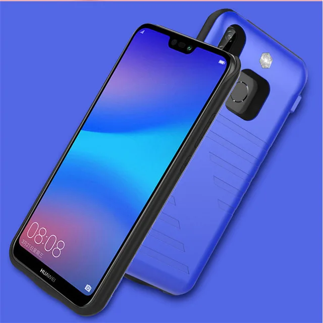 Синий Чехол ZKFYS 6800 мАч высокого качества для huawei P20 Lite, быстрое зарядное устройство, чехол для huawei Nova 3E, запасной внешний аккумулятор, чехол - Цвет: Синий