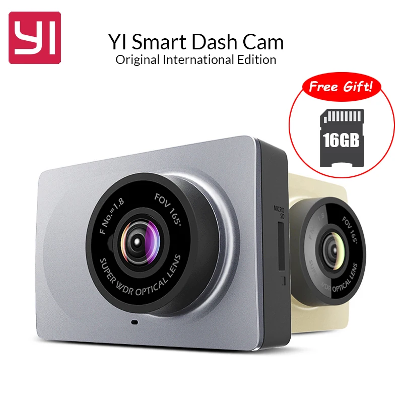 Оригинал Международный edition Yi Smart Автомобильный видеорегистратор Wi Fi Даш камеры