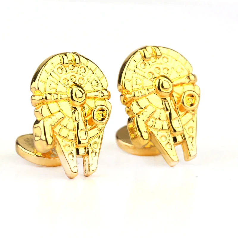 Movie Series Jewelry Star Wars Vintage Fighter Warship Cufflinks For Mens Frensh Shirt Cuff Buttons for Fans Souvenirs Gifts | Украшения и