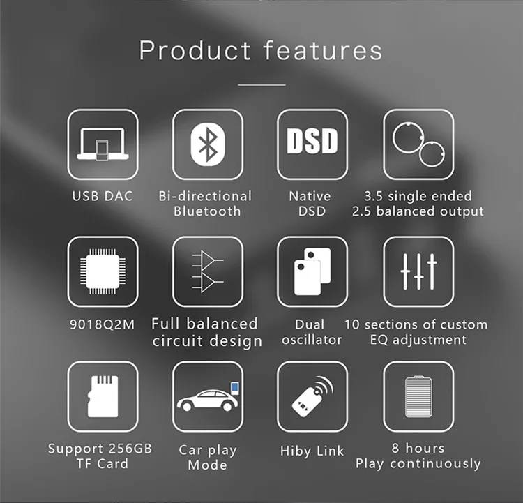 XDuoo X20 портативный музыкальный плеер без потерь Bluetooth HiFi Mp3 плеер Поддержка родного DSD 2,5 мм Баланс Выход