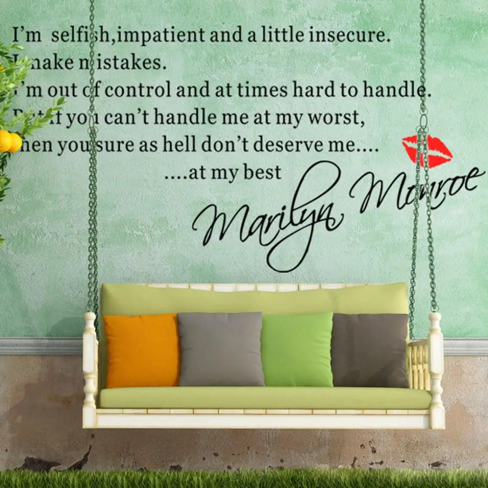 

8132 Characters "I make mistake" Sexy Red lips wall stickers home decor decoration sticker Original Size 70*50CM