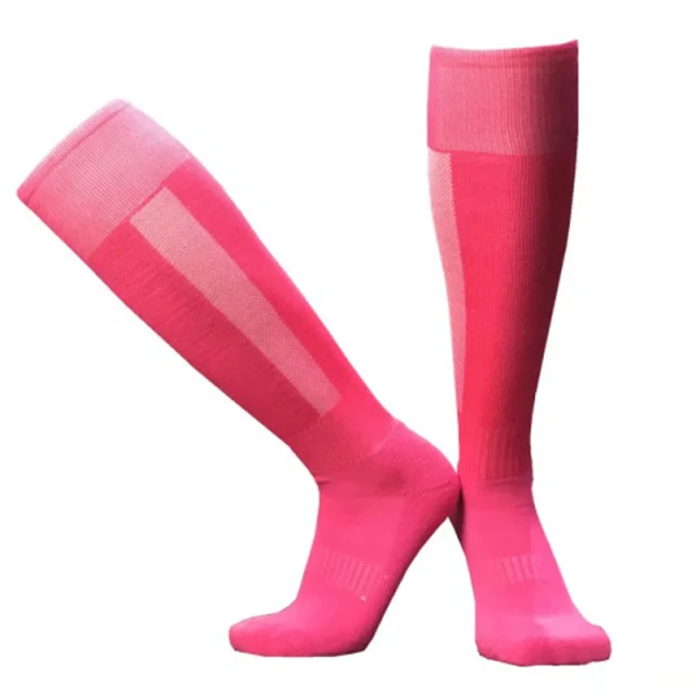 C005 rose red Спортивные дышащие носки для бега и велоспорта футбольные гетры мужские, детские, женские, баскетбольные утепленные носки medias de futbol - Цвет: C005 rose red