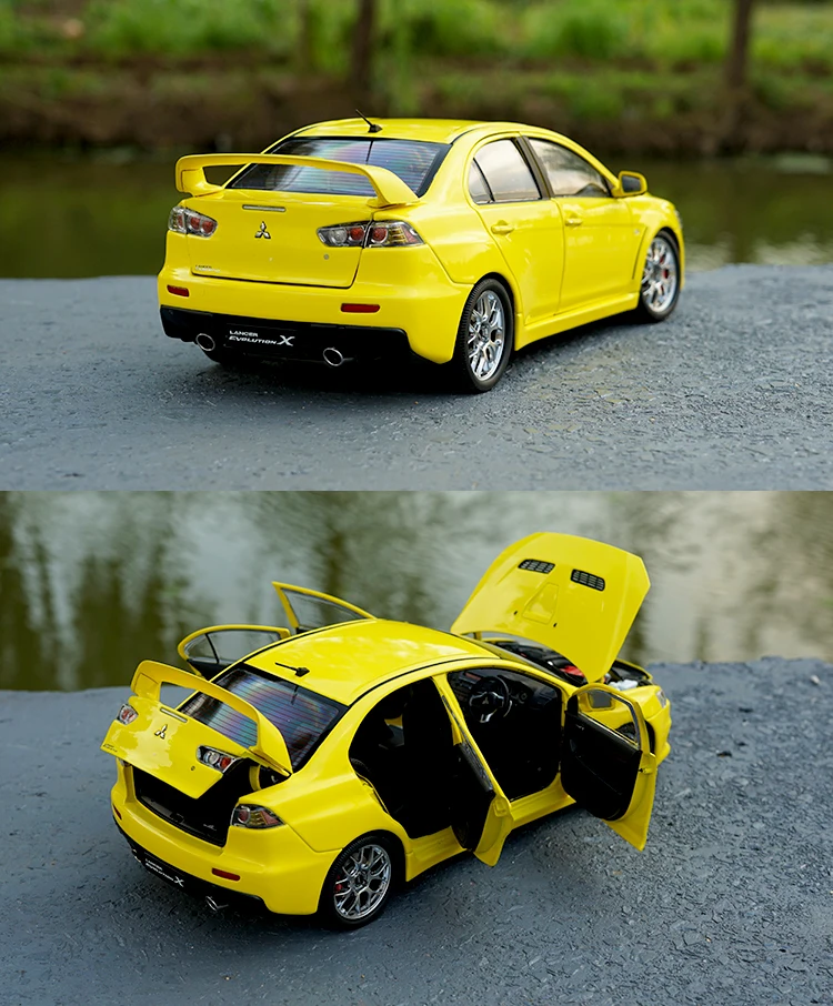 1:18 оригинальная модель автомобиля MITSUBISHI LANCER EVO 10 X из литого металла сплава