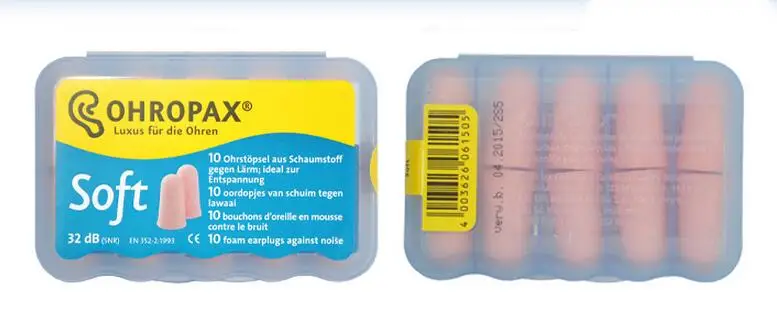 5 пар Ohropax Мягкая Пена Беруши моющиеся шум остановки Беруши шумоподавление для путешествия сна