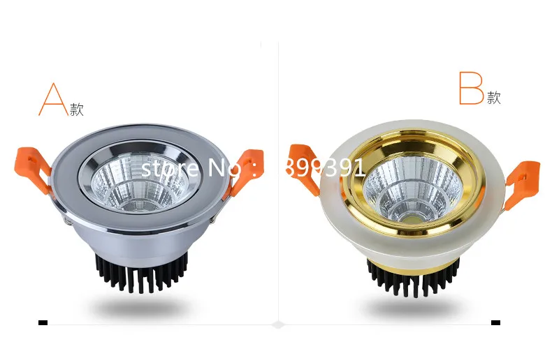 10 шт Диммируемый LED COB вниз светильник AC110V 220V 5W/7W/10W/12W Встраиваемый светодиодный