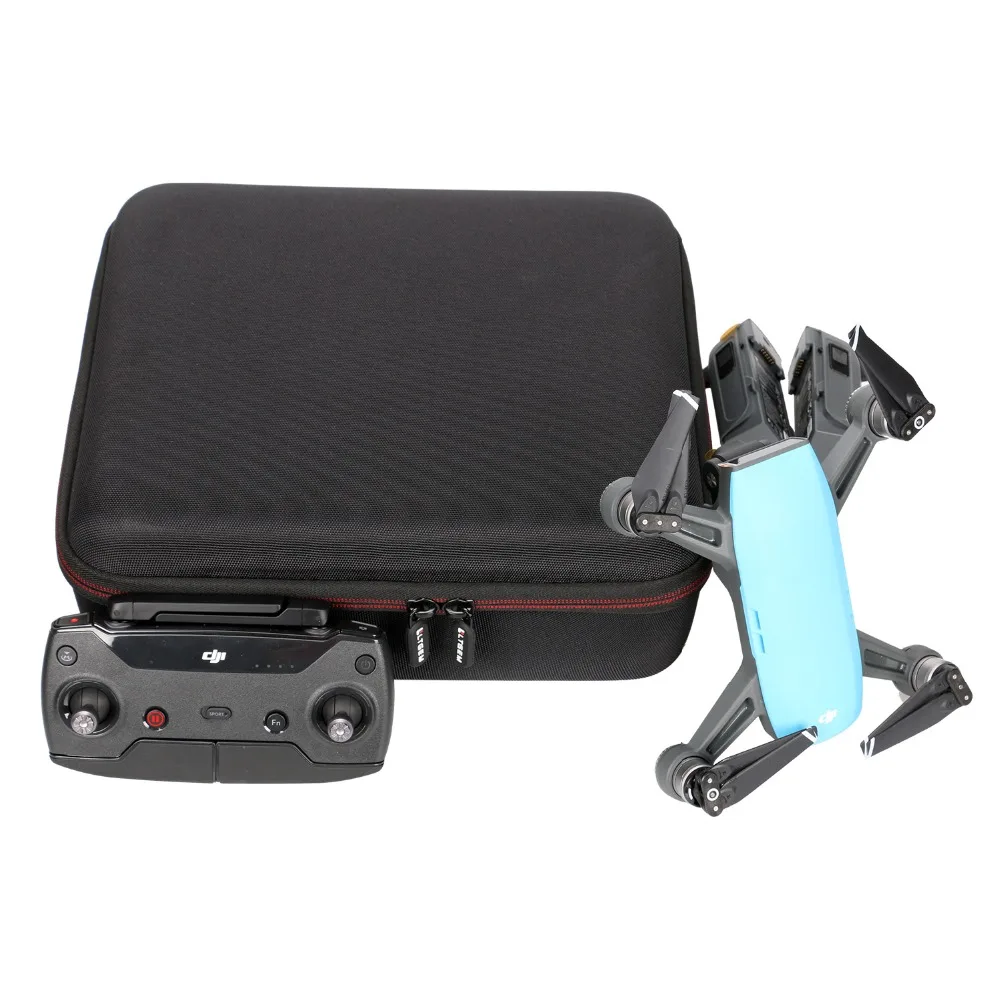 LTGEM Case for DJI Spark Drone Fits 4 Drone Batteries,Propeller Guard,Battery Charger,Remote Controller and Other Accessories-Bl