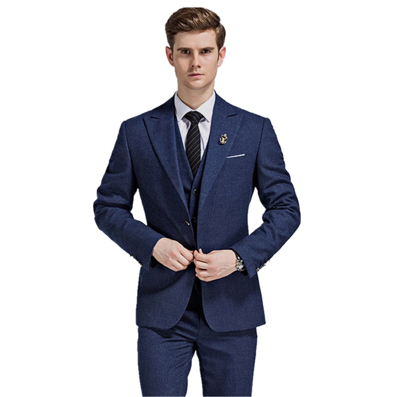 

Новое поступление 2017, мужской костюм высокого качества, модные деловые повседневные Костюмы, утепленный костюм из трех предметов (куртка, ж...