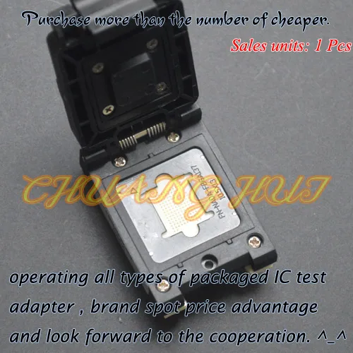 IC Detect TFBGA137-0.8 NAND 11.5X13 test socket TFBGA137 BGA137 ic socket Pitch=0.8mm Size=11.5x13mm