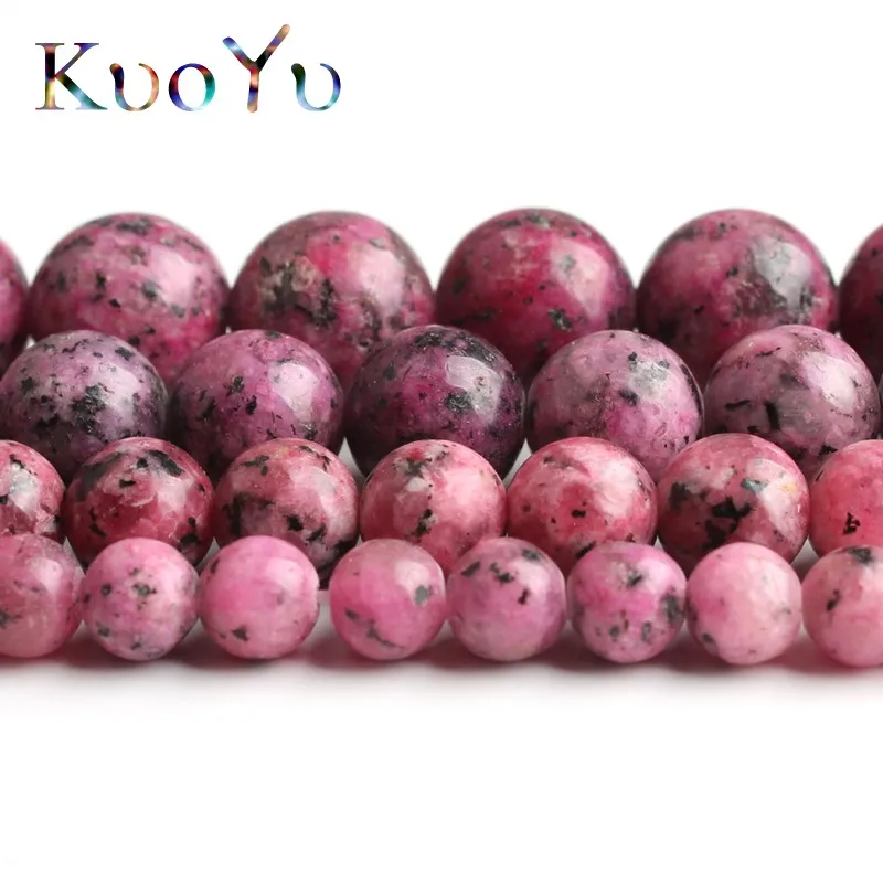 Бусины Из Натурального Красного точечного камня круглые бусины-разделители 15