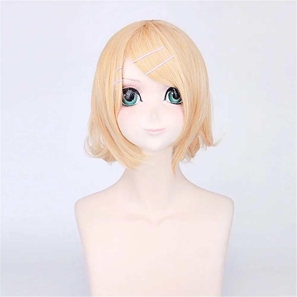 VOCALOID кагамине Рин Лен Хэллоуин парик косплей полные костюмы волосы для вечерние