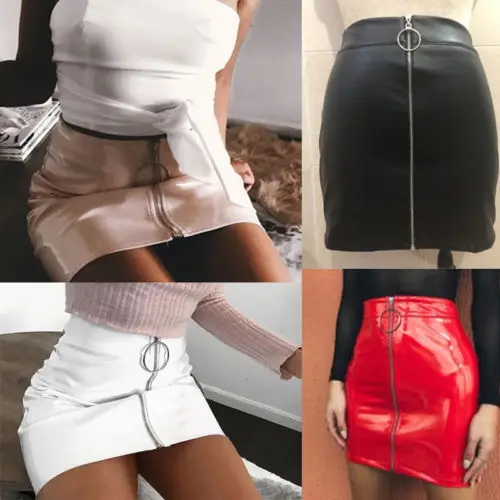 2018 High Street Новая Для женщин Мода Высокая талия на молнии Стретч Короткие Карандаш