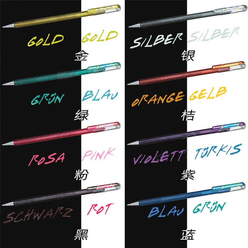 Японский Pentel flash 2 вида цветов in one pen K110 яркая цветная ручка для поздравительной