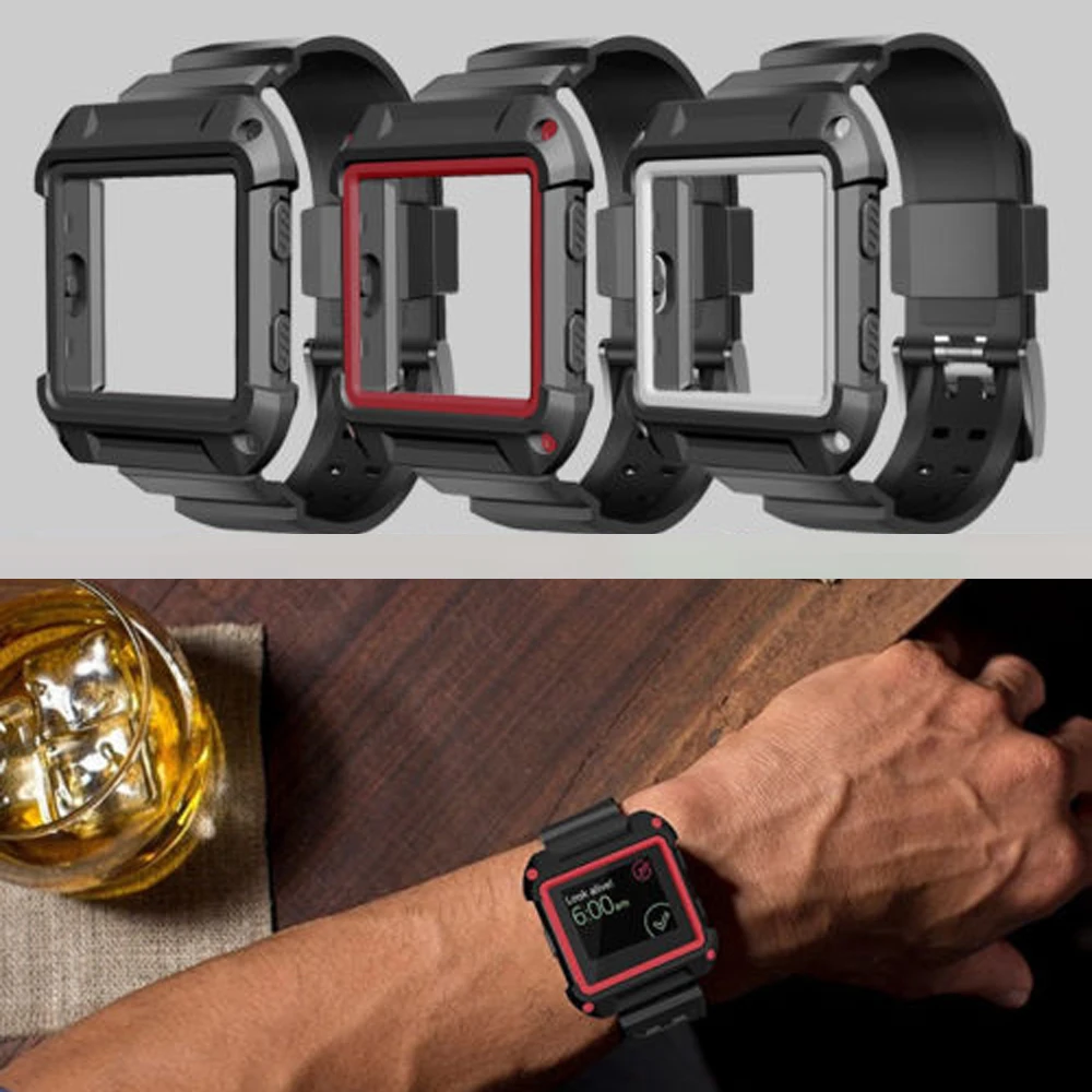 Для Fitbit Blaze smart watch frontier/классические сменный Браслет для ремешок часов с чехол 2in1