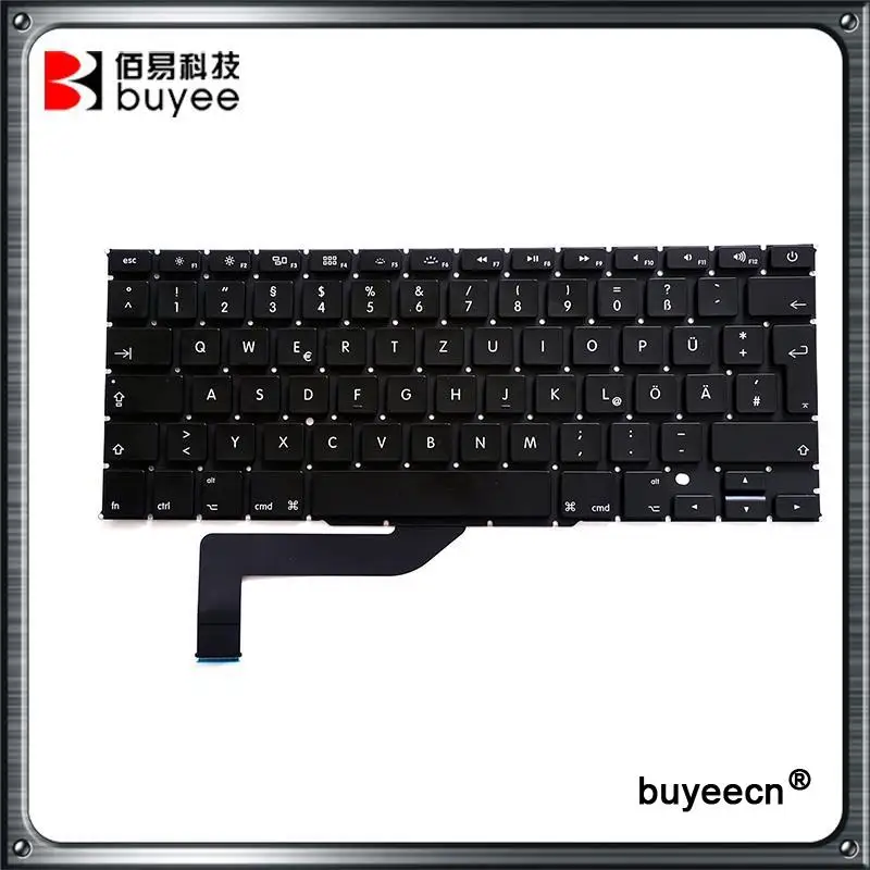 Новая немецкая клавиатура A1398 15 дюймов для ноутбука MacBook Retina Pro Немецкая раскладка