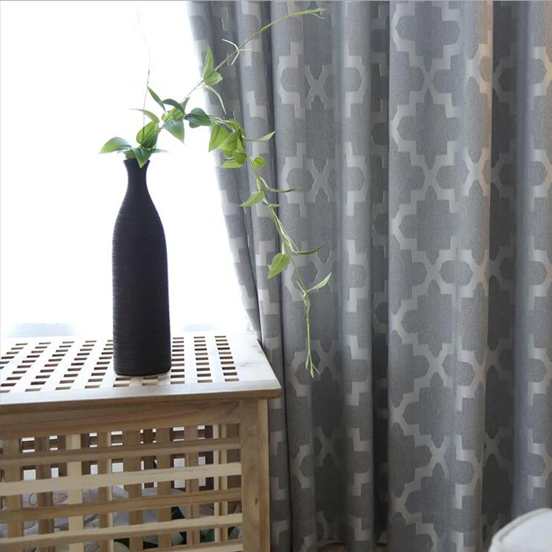 GA НОВЫЕ геометрические принты жалюзи ткань занавеска для гостиной серый розовый