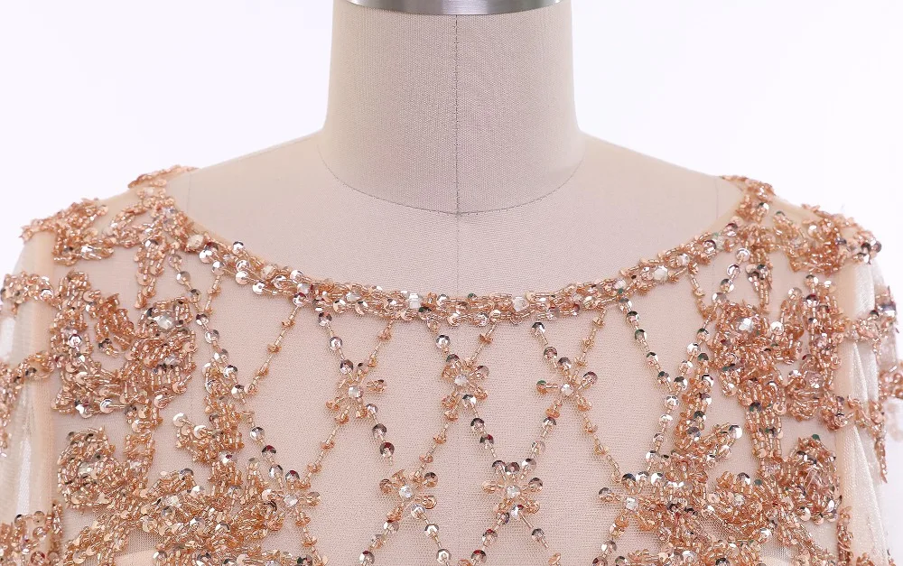 Женское платье для вечеринки CloverBridal элегантное цвета шампанского с длинным