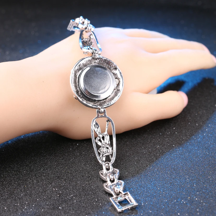 Роскошные серые браслеты с кристаллами посеребренные красочные полимерные