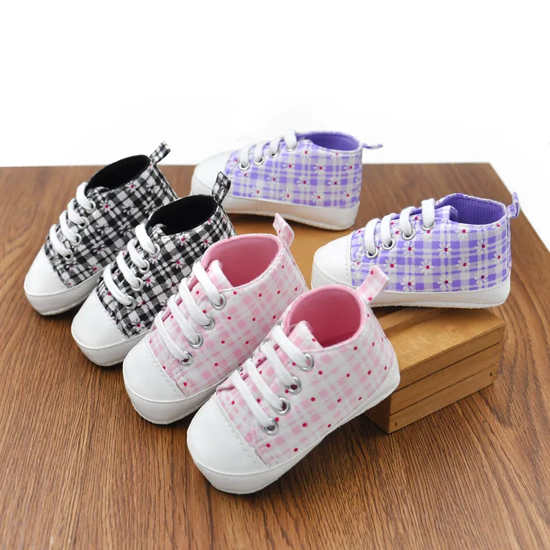 Нескользящие Кроссовки для новорожденных резиновая подошва мультяшный рисунок