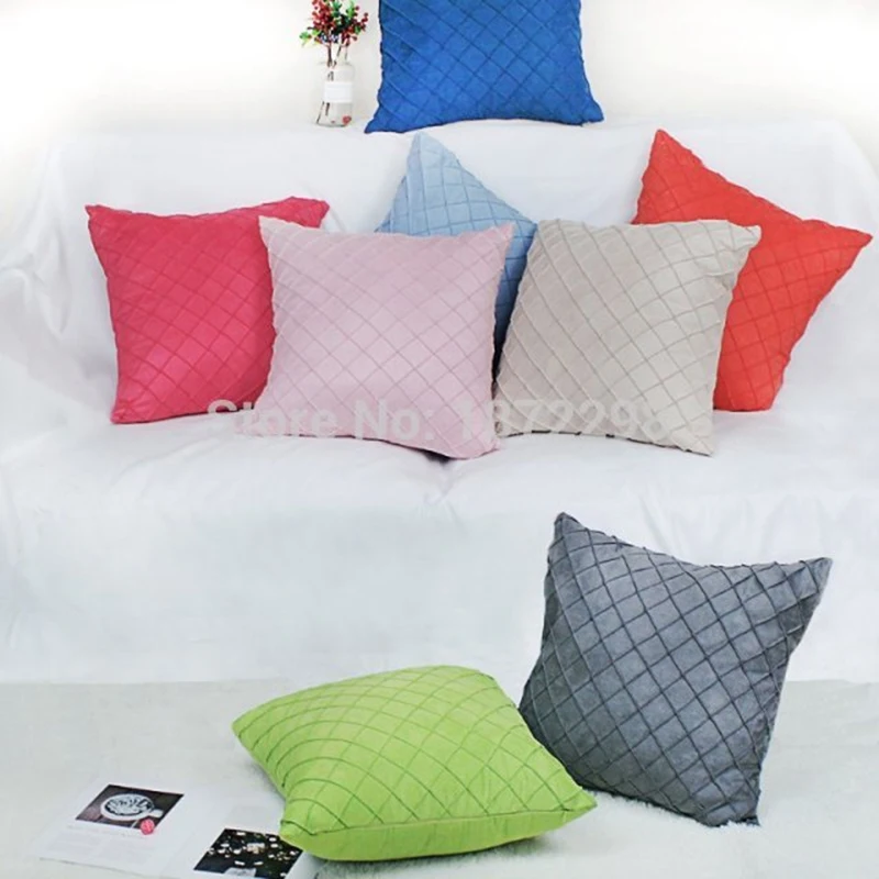 

Free Shopping Custom 40/45/50/55/60/65cm 8 Colors Polyester Suede Embroidery Cushion Cover HT-PSUEC-A