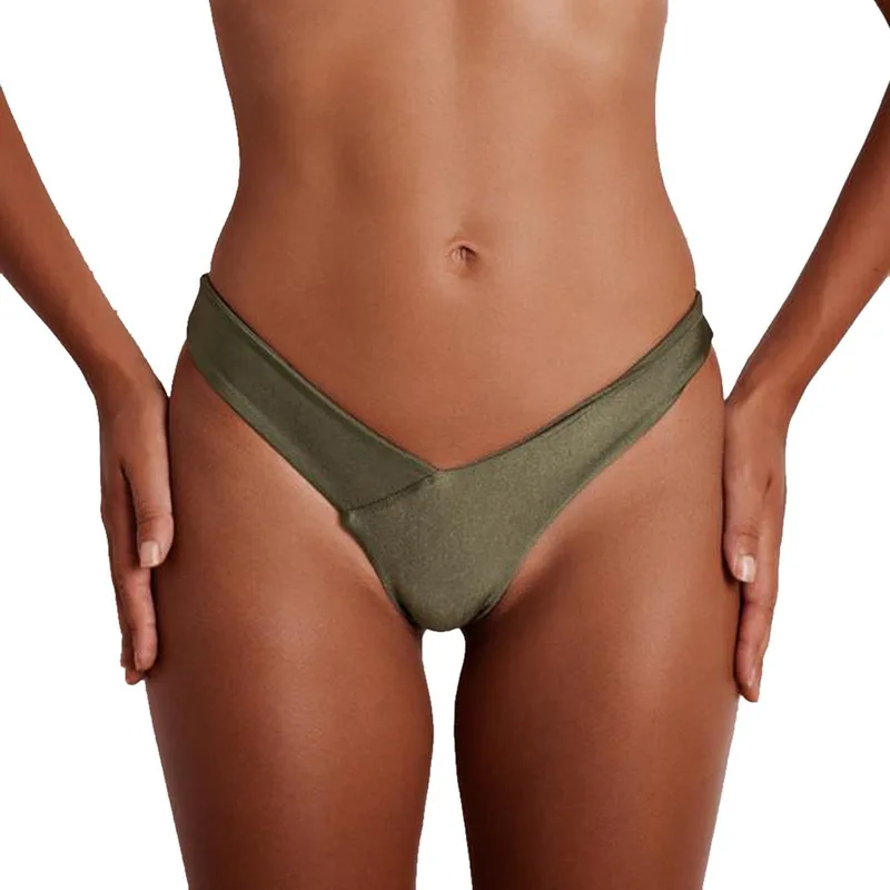 Vertvie Sexy Women Swim Shorts Swim Briefs Female Two-Piece Separates Bikini Top Bottoms Biquinis G-String Thong Swimwear