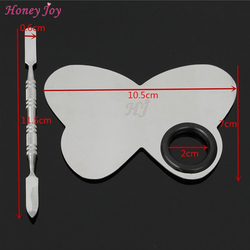 1 комплект палитра цветов для макияжа с бабочками шпатель из нержавеющей стали