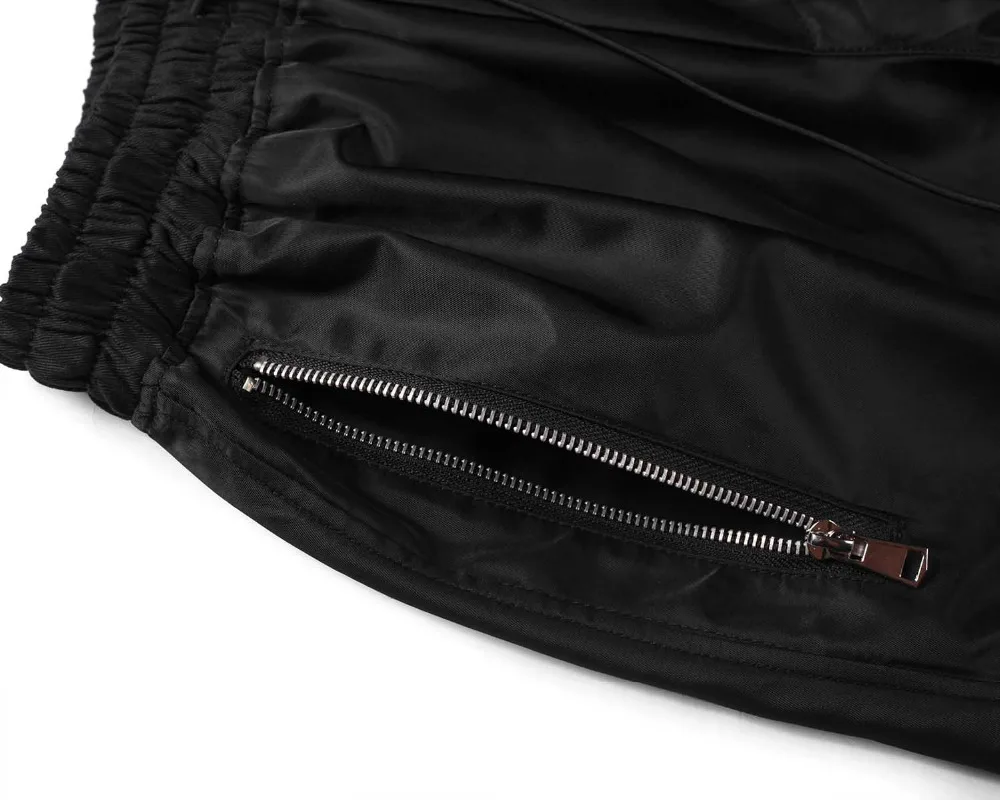Марка New Fashion Hi Street черный цвет, для мужчин в стиле милитари карманы track Штаны пробежки Брюки-карго