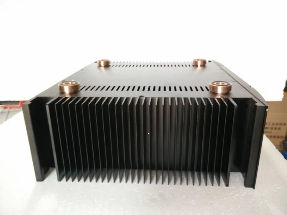 B-052 CNC все алюминиевые корпусные корпуса чехол Коробка для DIY аудио усилитель мощности 436*150*395 мм 436 мм* 150 мм* 395 мм