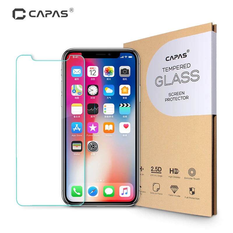 Крышка корпуса ля iPhone X + закаленное стекло TPU TPE гибридная Прозрачная крышка