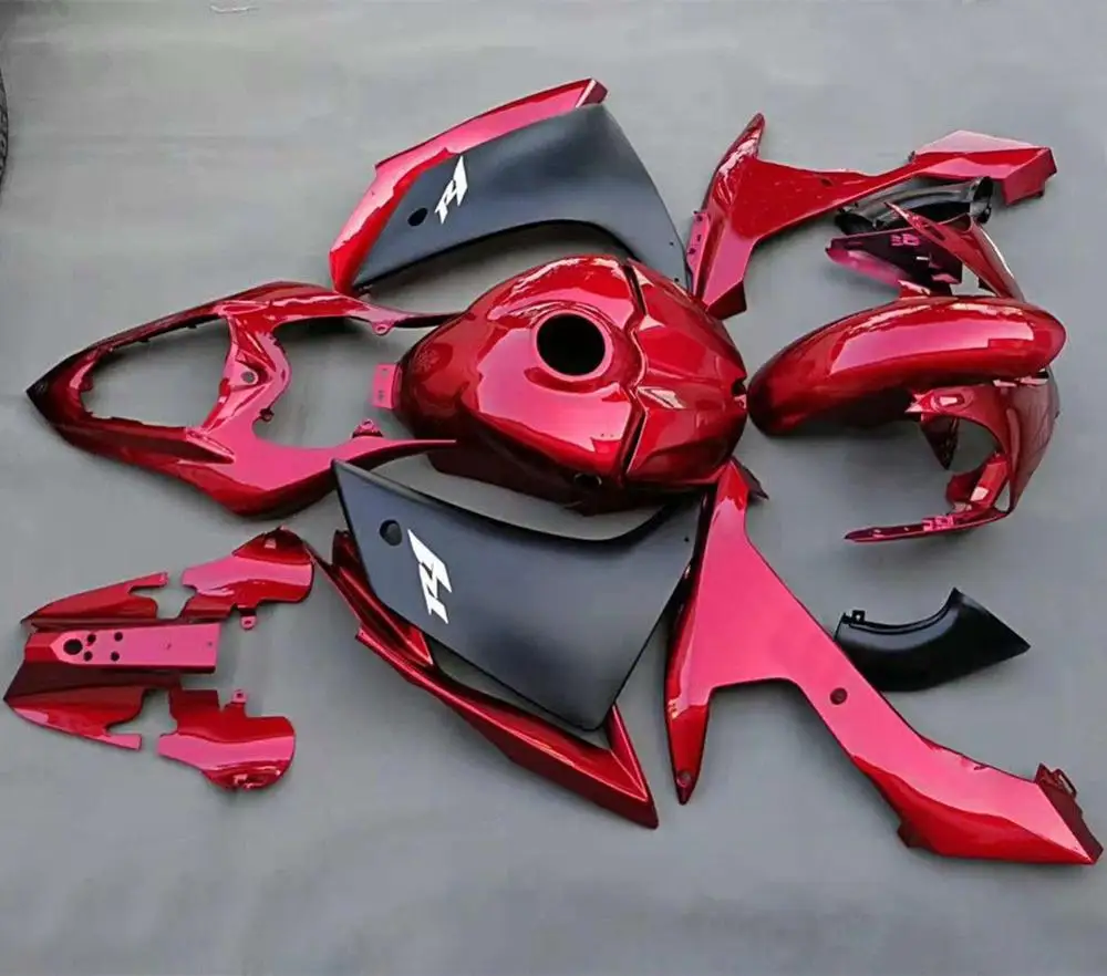 YZF-R1 07-08 красный Обтекатели Кузов Cowling крышка боковая панель крыло w/обтекатель бака для Yamaha YZF 1000 R1 2007 2008
