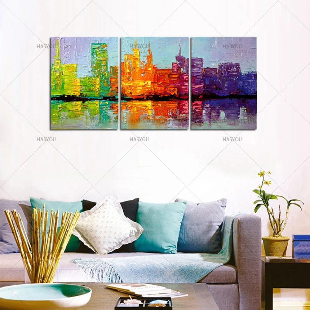 Настенная абстрактная дешевая картина маслом современная ручной росписи