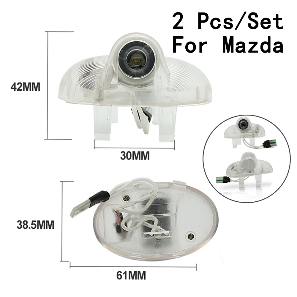 5W 2Pcs/Set Ghost Shadow Projetor Lens Include Only For Mazda 6/RX8/A8/CX9/RUIYI 8 With Logo LED Courtesy | Автомобили и