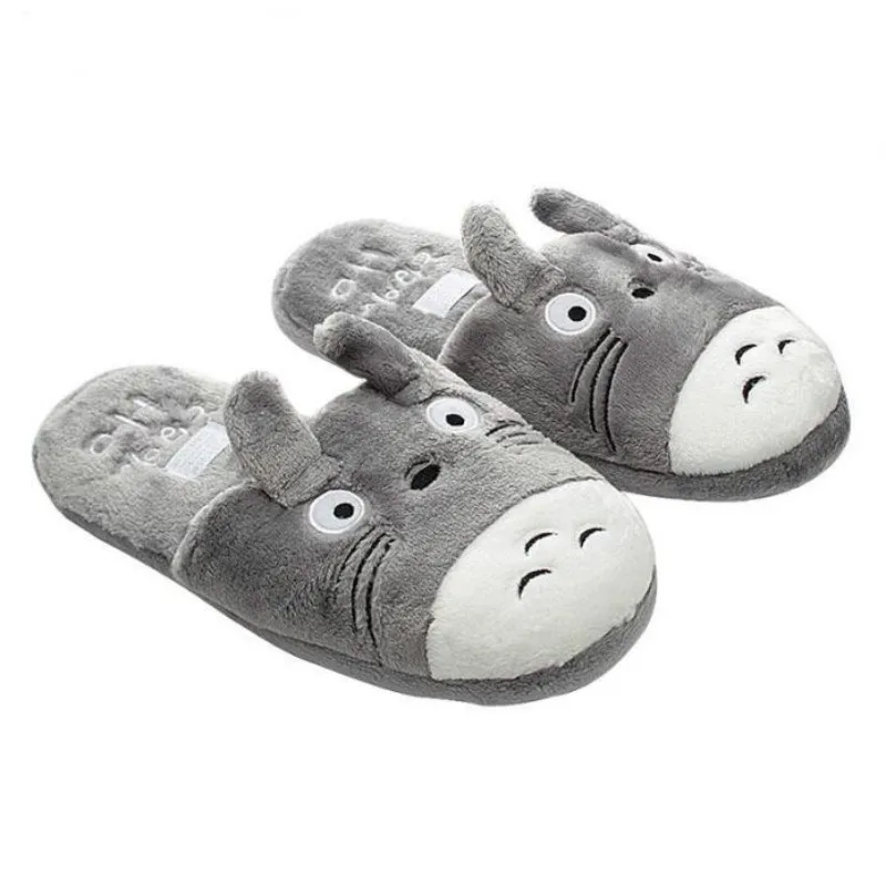Totoro/женские/мужские домашние тапочки на плоской подошве с милым мультяшным котом