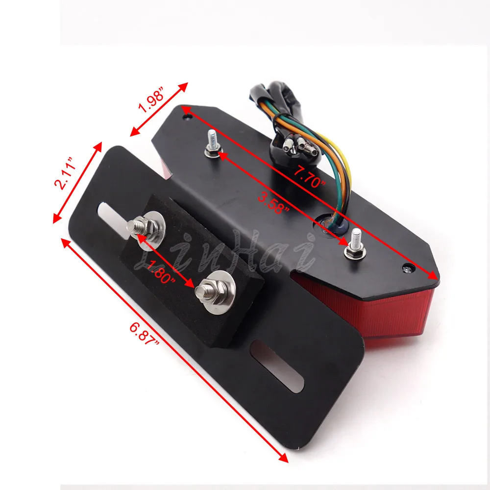 Светодиодный задний тормоз для мотоцикла указатель поворота номерной знак