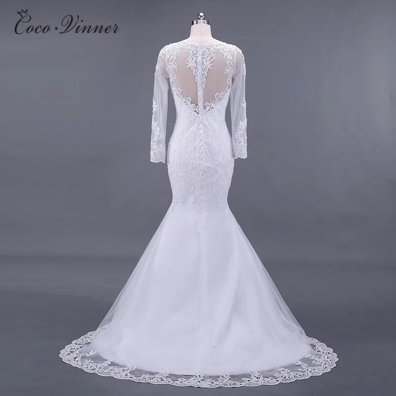 Vestido De Noiva Винтаж детское платье силуэта русалка свадебное с длинными рукавами