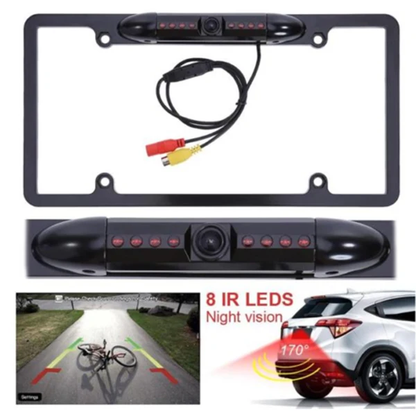 

Hot Sale Universal License Plate Frame 170 Degree Angle Car Rearview Camera
