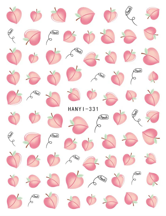 CA-283-284-285 фрукты стикеры 3D на ногти Nail Art Наклейки Шаблон инструмент для ногтевого дизайна украшения - Цвет: HANYI-331