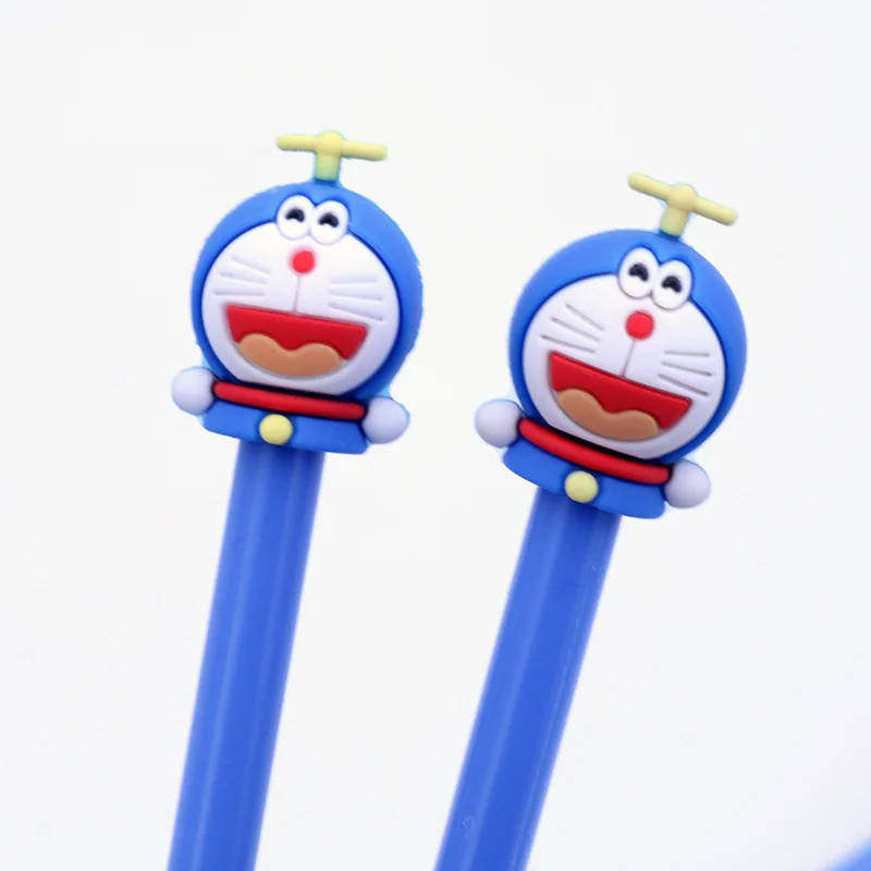 2 шт. Kawaii 0,5 мм Doraemon мультфильм черные чернила гелевая ручка для девочек и мальчиков школьные офисные канцтовары, шариковая ручка ручки поставки
