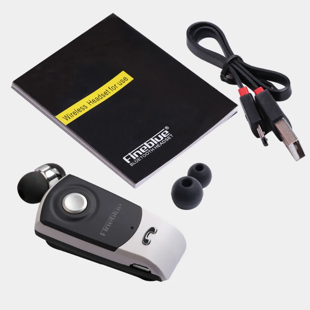 Fineblue F960 Bluetooth гарнитура беспроводной в ухо наушник Hands-Free с микрофоном Звонки носить пульт на прищепке для мобильного телефона