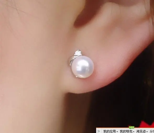 Natural true pearl earring earrings eardrop 925 pure silver|earrings costume|earring setsilver star earings |