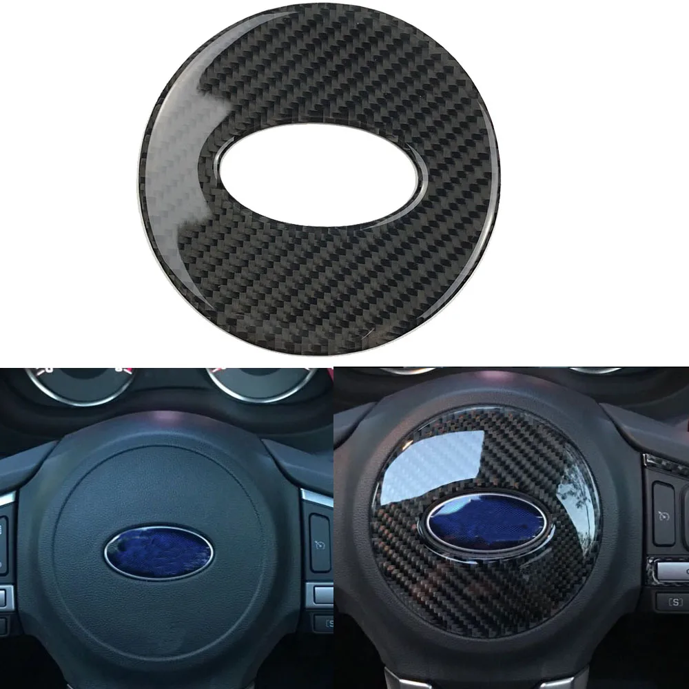 

3D Carbon Fiber Steering Wheel Trim Decal Button Sticker Cover Fit for Subaru BRZ 2D 2 Door Coupe 13-17 New