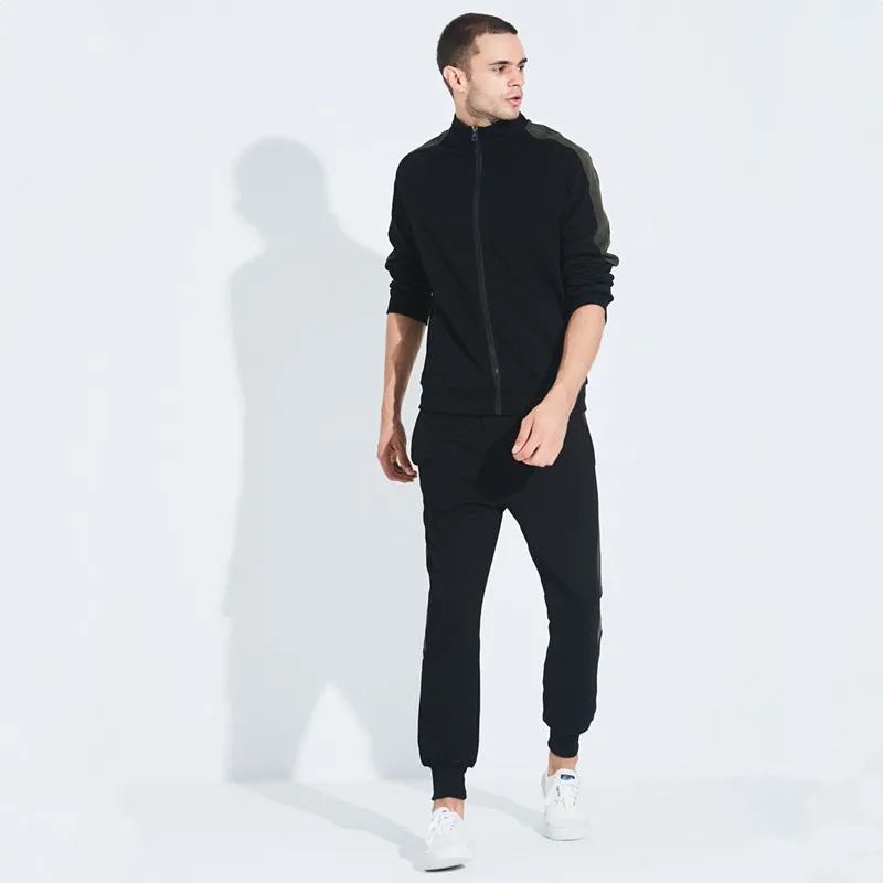 

Fashion sportswear for men autumn and winter man thin sweater suit