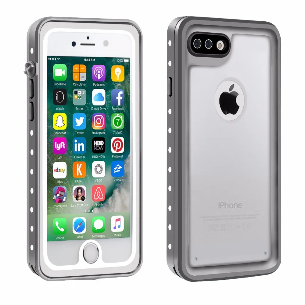 Водонепроницаемый чехол для iPhone 7 8 противоударный грязеотталкивающий защитный с