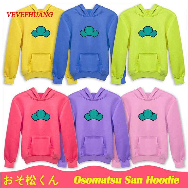 

VEVEFHAUNG Osomatsu San Hoodie Halloween Cosplay Costumes Karamatsu Tees Anime Harajuku Matsuno Ichimatsu Osomatsu-san Jackets