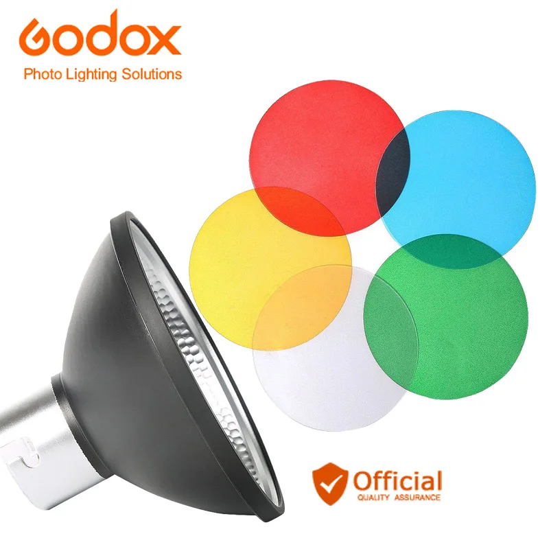 Godox AD-M Standard Reflector Beauty Dish with 5 Color Filters Diffuser for AD200 AD180 AD360 AD360II Speedlite Flashes | Электроника